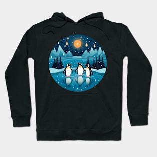 Penguin in Ornmament, Love Penguins Hoodie